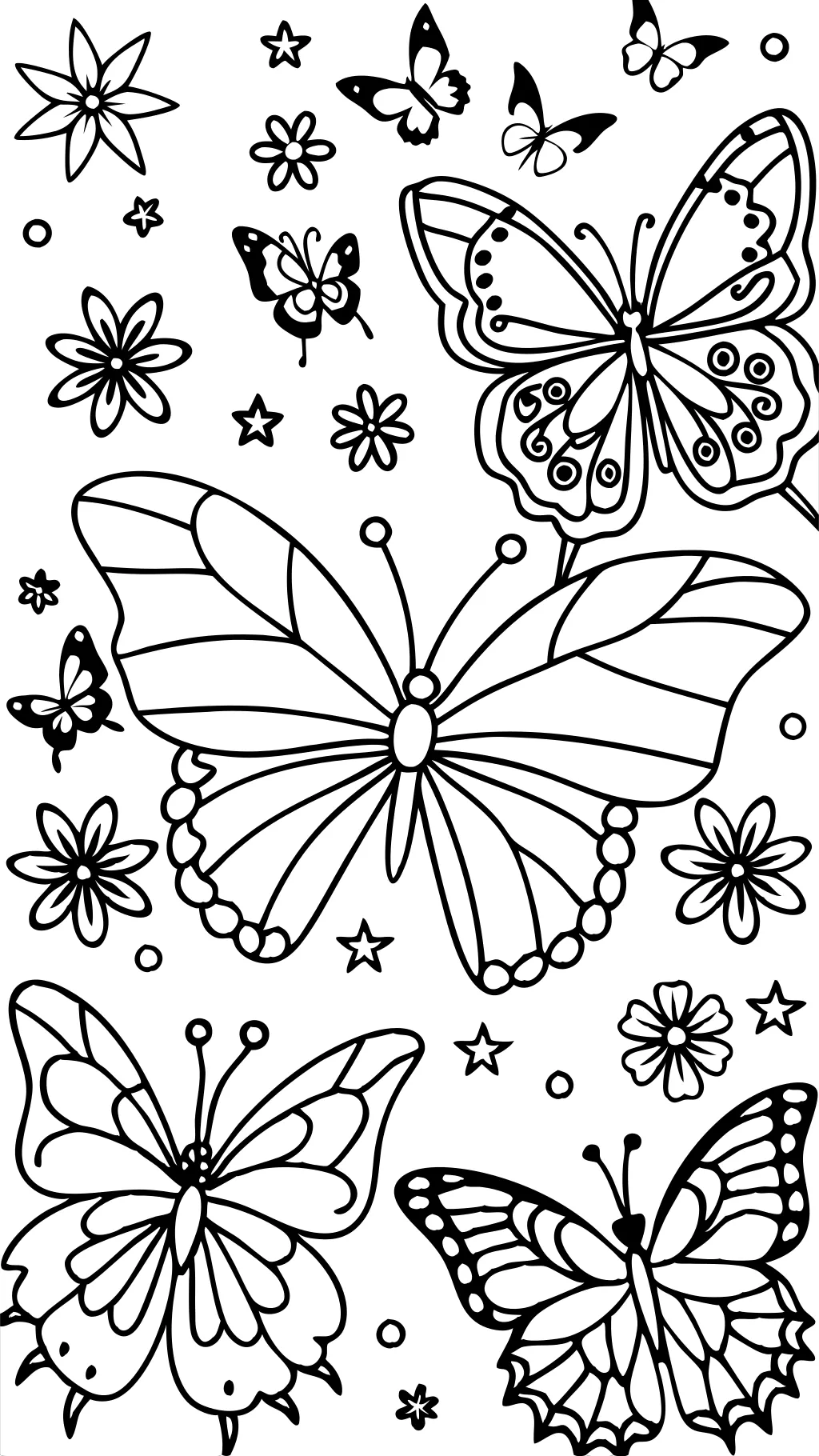 butterflies printable coloring pages